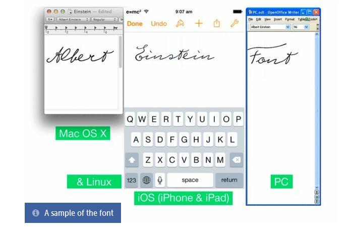 Albert Einstein font